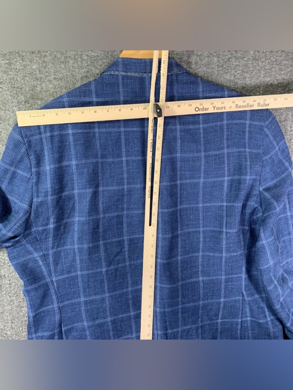 Ermenegildo Zegna Blazer Jacket Men 50R Silk Flax Blue Windowpane Sport Coat - Picture 16 of 16